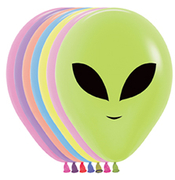 SEM (100) 5" Alien Neon Assorted balloons