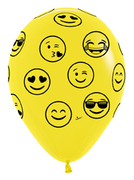 BET (50) 11" Emoji All Over Fashion Yellow balloons