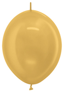 BET (50) 12" Link-O-Loon Metallic Gold balloons