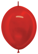 BET (50) 12" Link-O-Loon Metallic Red balloons