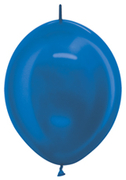 BET (50) 12" Link-O-Loon Metallic Blue balloons