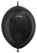 BET (50) 12" Link-O-Loon Metallic Black balloons