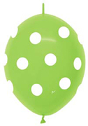 BET (50) 12" Link-O-Loon Print - Polka Dots Deluxe Key Lime balloons