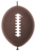 BET (50) 12" Link-O-Loon Print - Football Deluxe Chocolate balloons