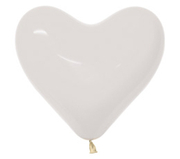 BET (100) 6" Heart Crystal Clear balloons