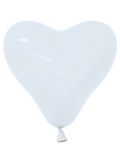 BET (100) 6" Heart Fashion White balloons