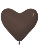 BET (100) 6" Heart Deluxe Chocolate balloons