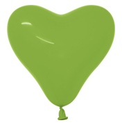BET (100) 6" Heart Deluxe Key Lime balloons
