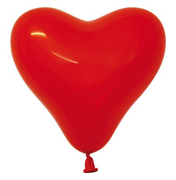 BET (100) 6" Heart Fashion Red balloons