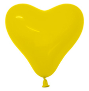 BET (100) 6" Heart Fashion Yellow balloons