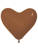 BET (100) 6" Heart Deluxe Caramel balloons