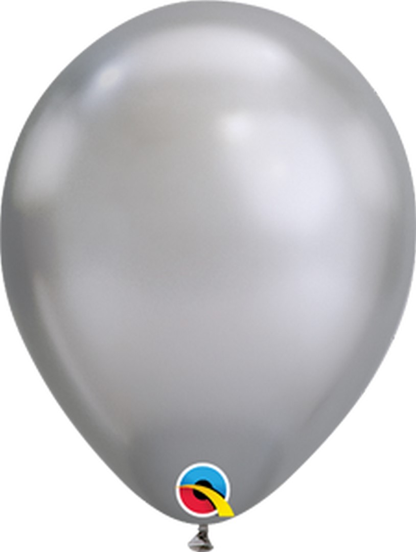 Q (100) 11" Chrome Silver Balloons balloons