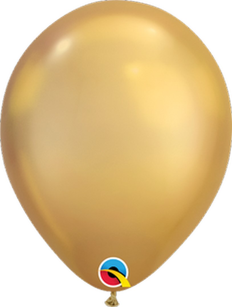 Q (100) 11" Chrome Gold balloons