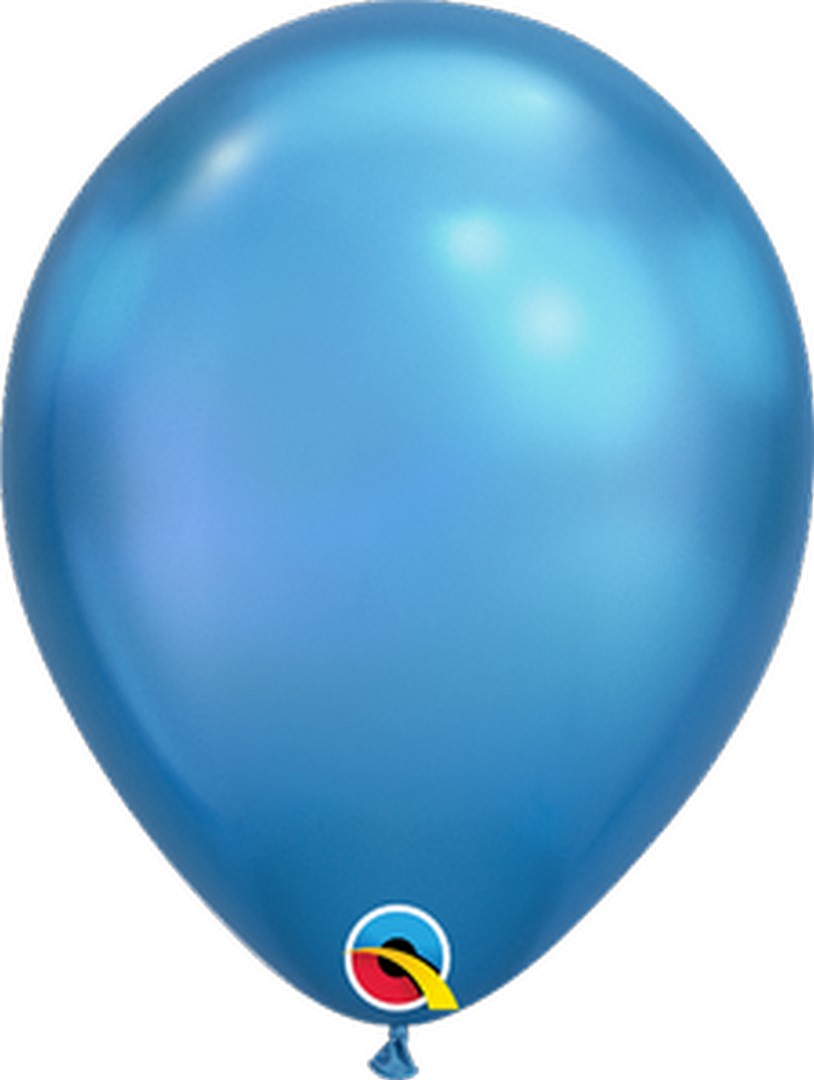 Q (100) 11" Chrome Blue Balloons balloons