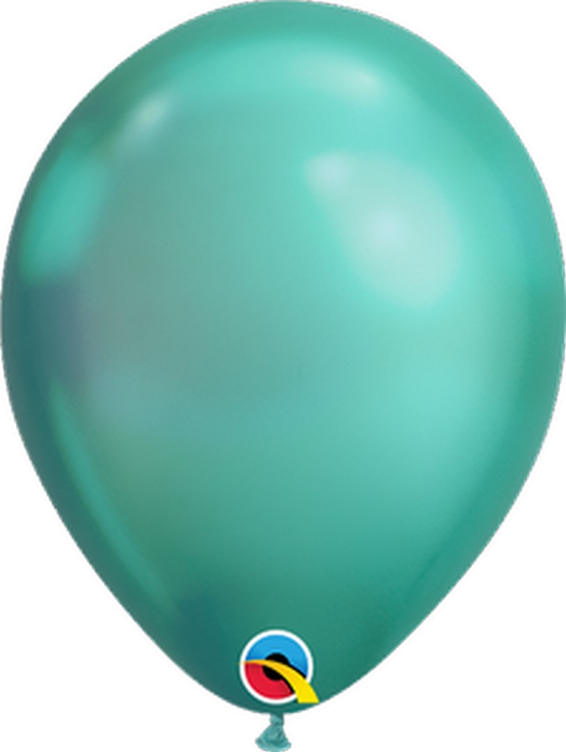 Q (100) 11" Chrome Green Balloons balloons