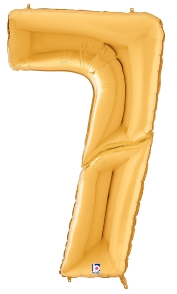 64" Gigaloon - Number - #7 - Gold balloon
