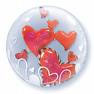 24" Dble Bubble - Lovely Floating Heart