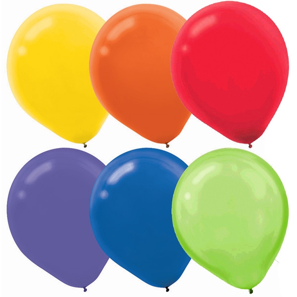 ECONO (72) 12" Primary Assorted balloons