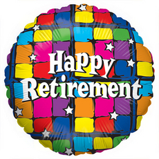 18" Foil - Happy Retirement Double Vision balloon