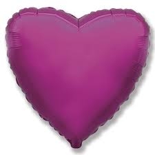 9" Foil Heart - Amethyst Airfill Heat Seal Required balloon