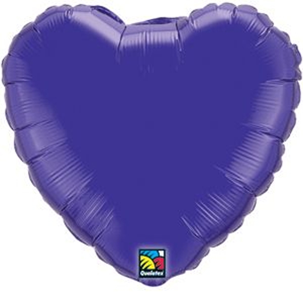 9" Foil Heart - Purple Airfill Heat Seal Required balloon