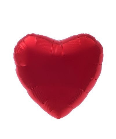 9" Foil Heart - Ruby Red Airfill Heat Seal Required balloon