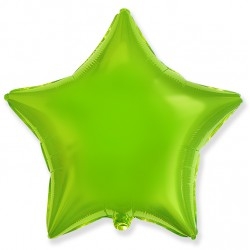 9" Foil Star - Lime Airfill Heat Seal Required balloon