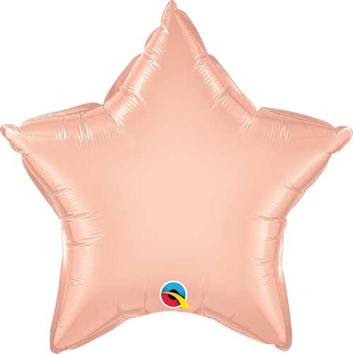 9" Foil Star Rose Gold Airfill Heat Seal Required balloon