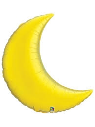 9" Moon Crescent - Citrine Yellow - Air Airfill Heat Seal Required balloon
