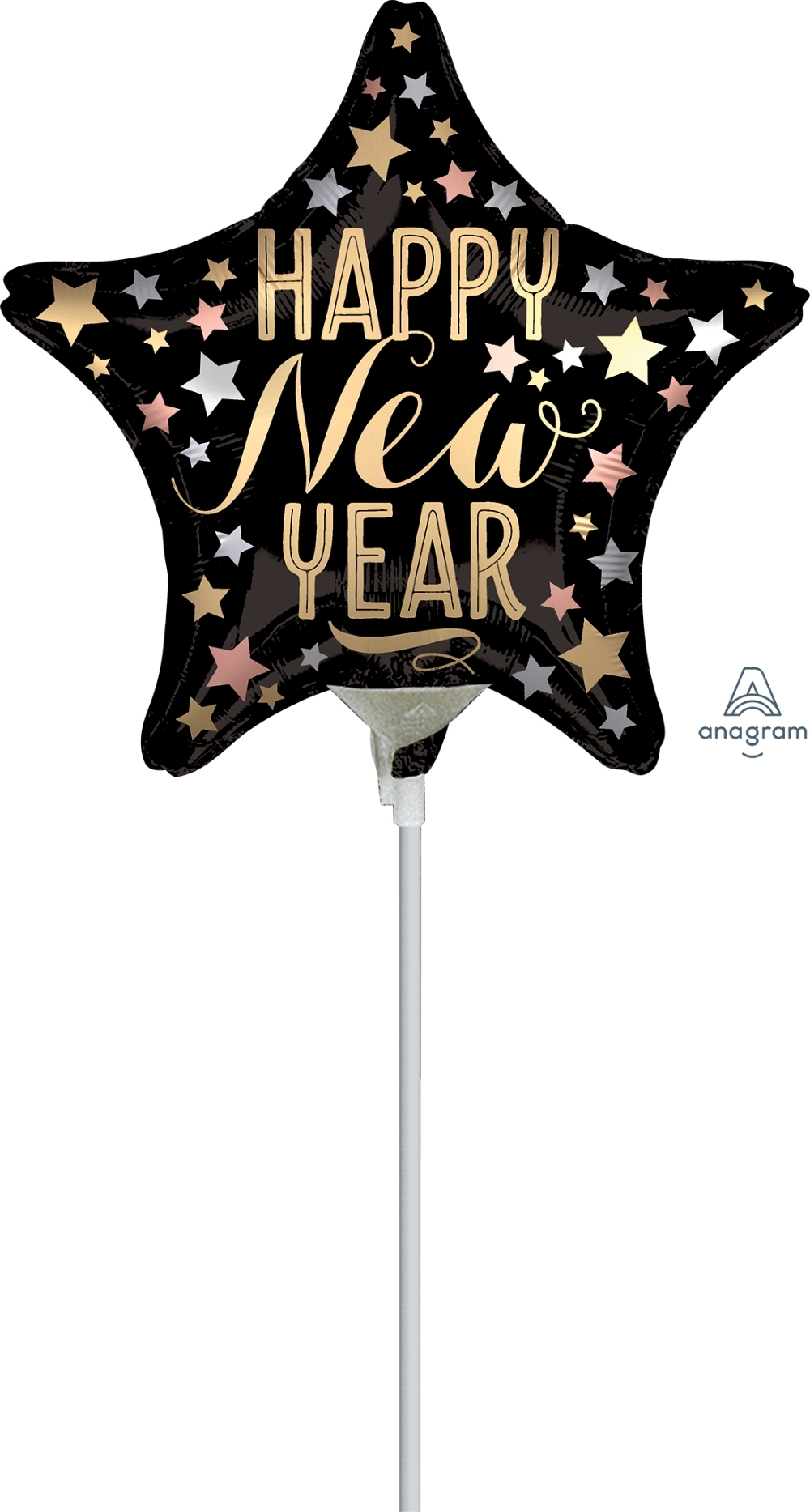 9" Satin Star New Year Air-fill Heat Seal Required balloon