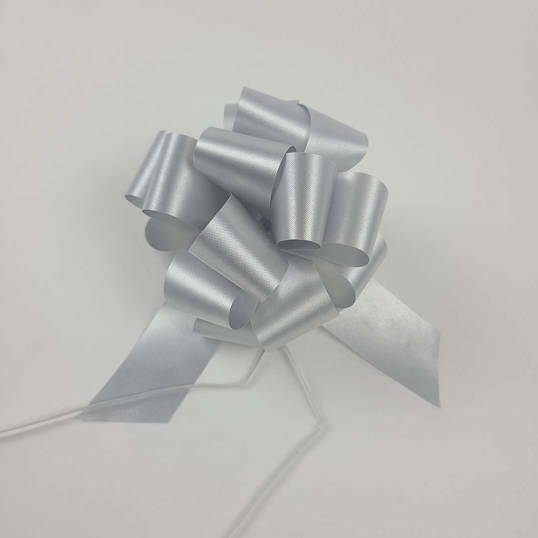 #9 Pull Bow Florasatin 5.5" - Silver
