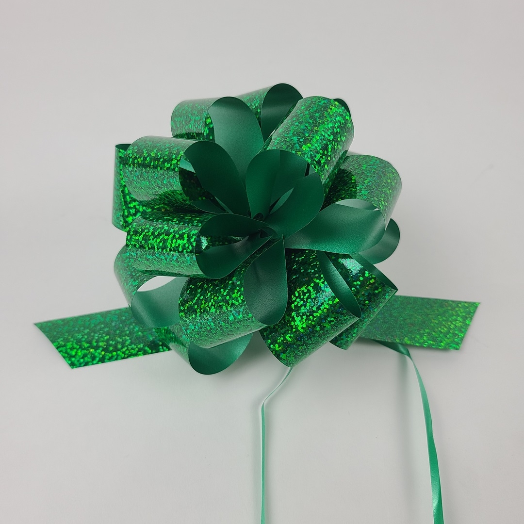 #9 Pull Bow Holographic 5.5" - Emerald