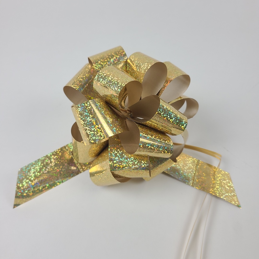 #9 Pull Bow Holographic 5.5" - Gold