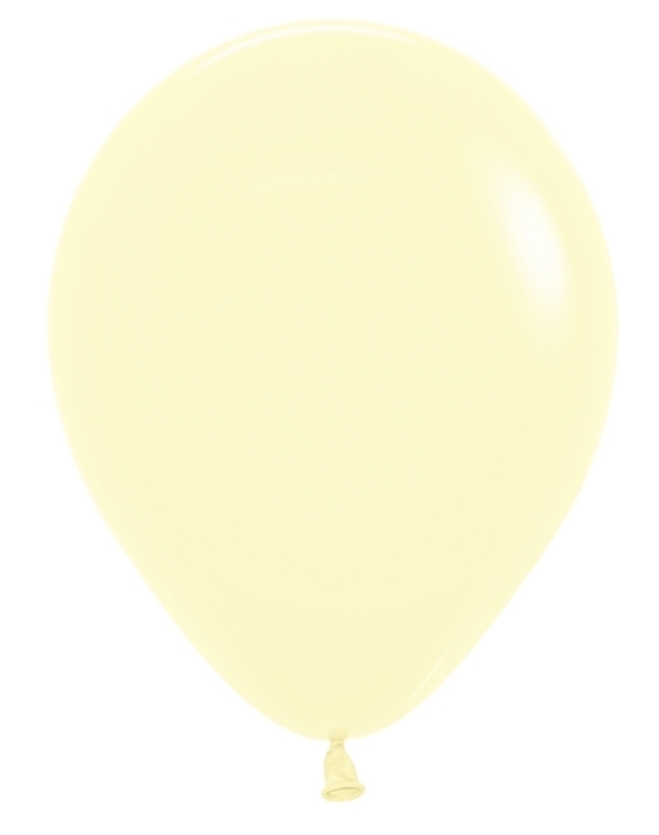 SEM (100) 5" Pastel Matte Yellow balloons