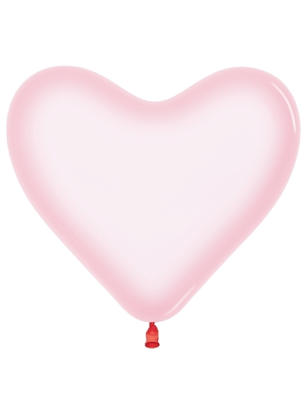 BET (50) 11" Crystal Pastel Pink Heart balloons