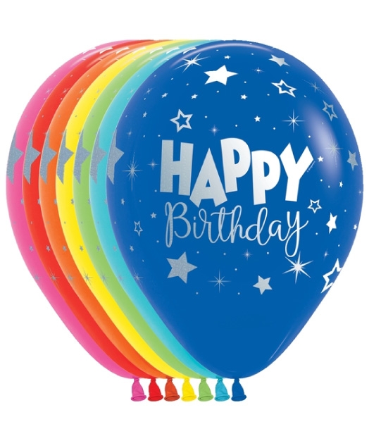 SEM (50) 11" Happy Birthday Fantasy Balloons