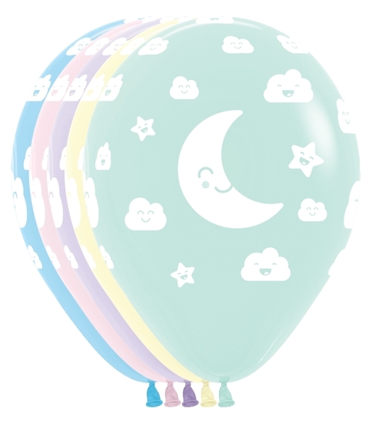 BET (50) 11" Moon and Sun Pastel Matte Assortment balloons