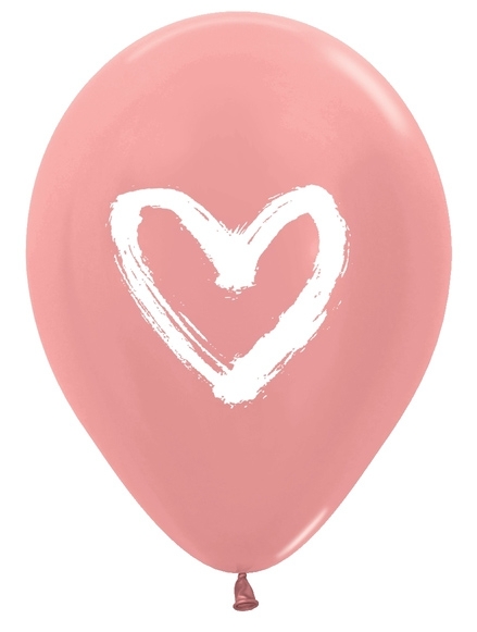 BET (50) 11" Painted Heart Two-Side balloons