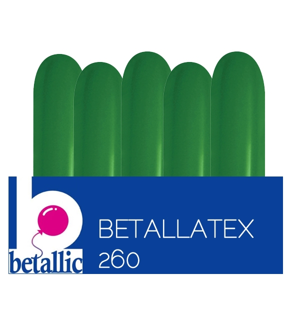 BET (50) 260 Metallic Green balloons