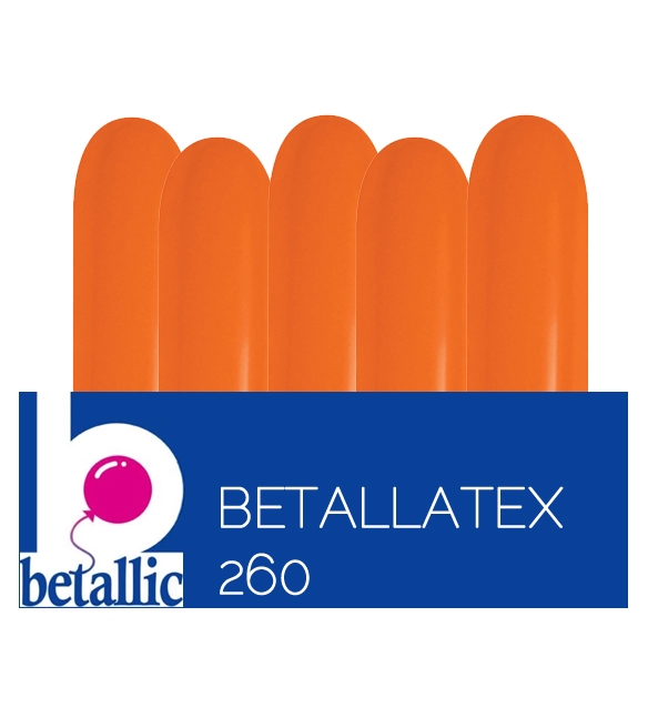BET (50) 260 Metallic Orange balloons