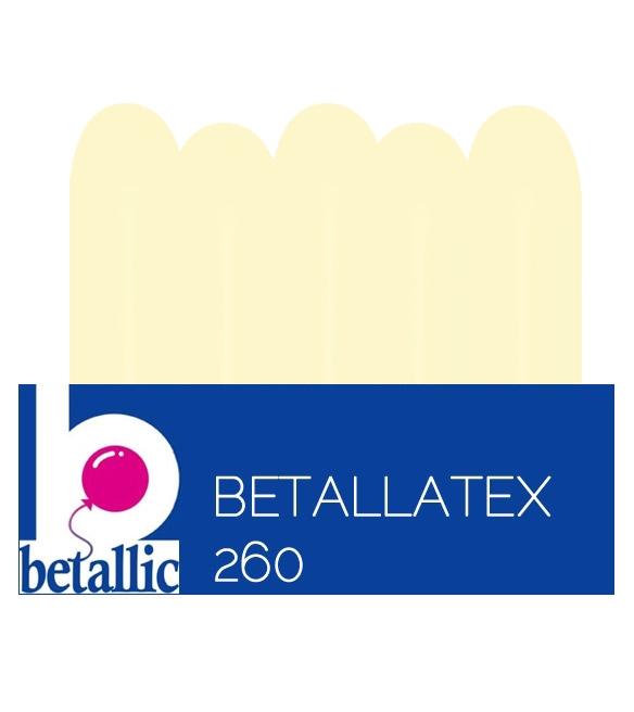 BET (50) 260 Pastel Matte Yellow Latex Nozzles Up balloons