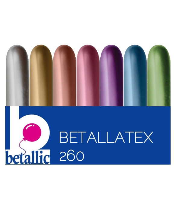 BET (50) 260 Reflex Assortment 7 colours balloons
