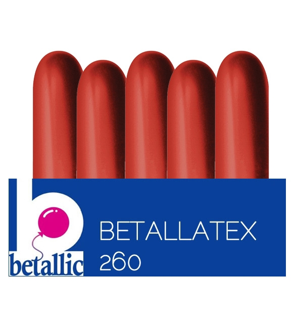BET (50) 260 Reflex Crystal Red balloons