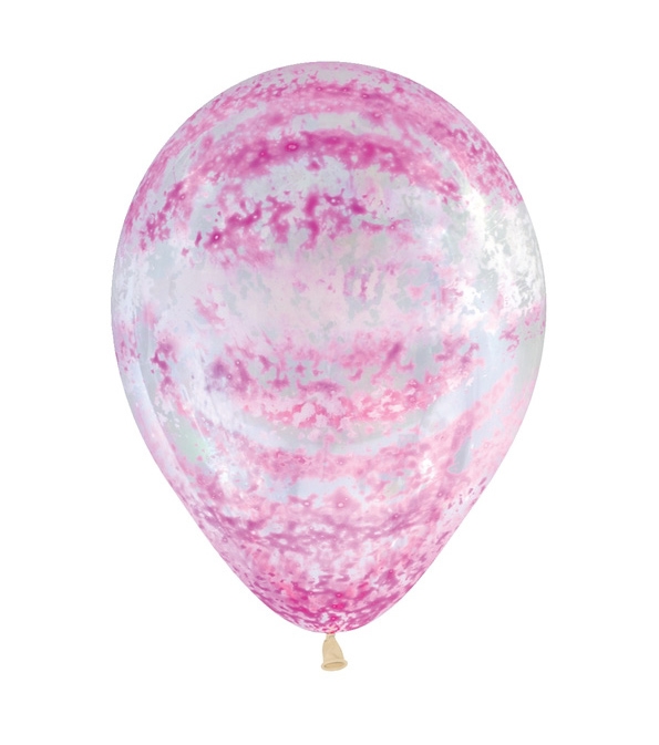 BET (50) Graffiti Rose Crystal Clear balloons
