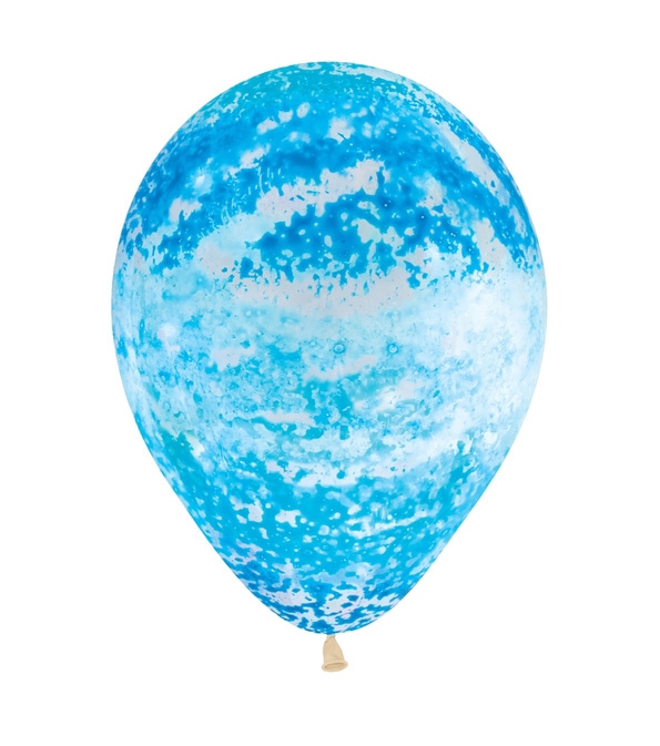 BET (50) Graffiti Sky Blue Crystal Clear balloons