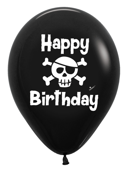 BET (50) 11" Happy Birthday Pirate balloons