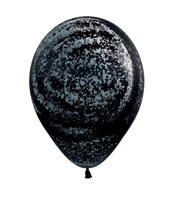BET (50) Silver Graffiti Deluxe Black balloons