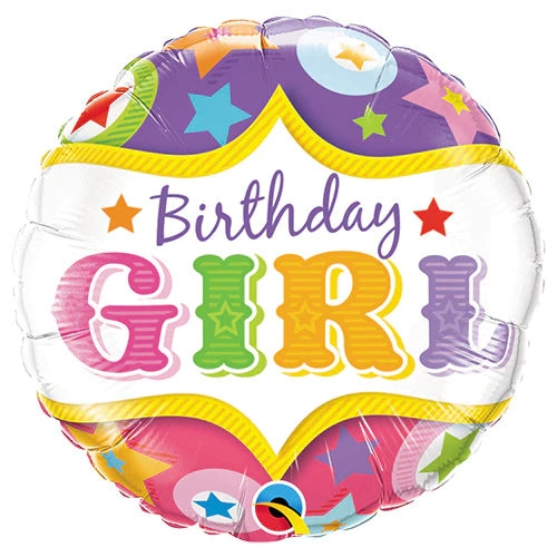 Birthday Girl Circus Stars Balloon
