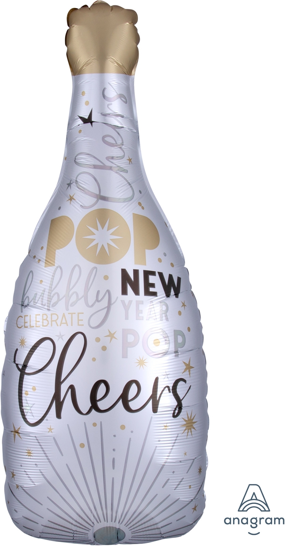 Bottle Satin Infused Celebrate the New Year Bubbly balloon