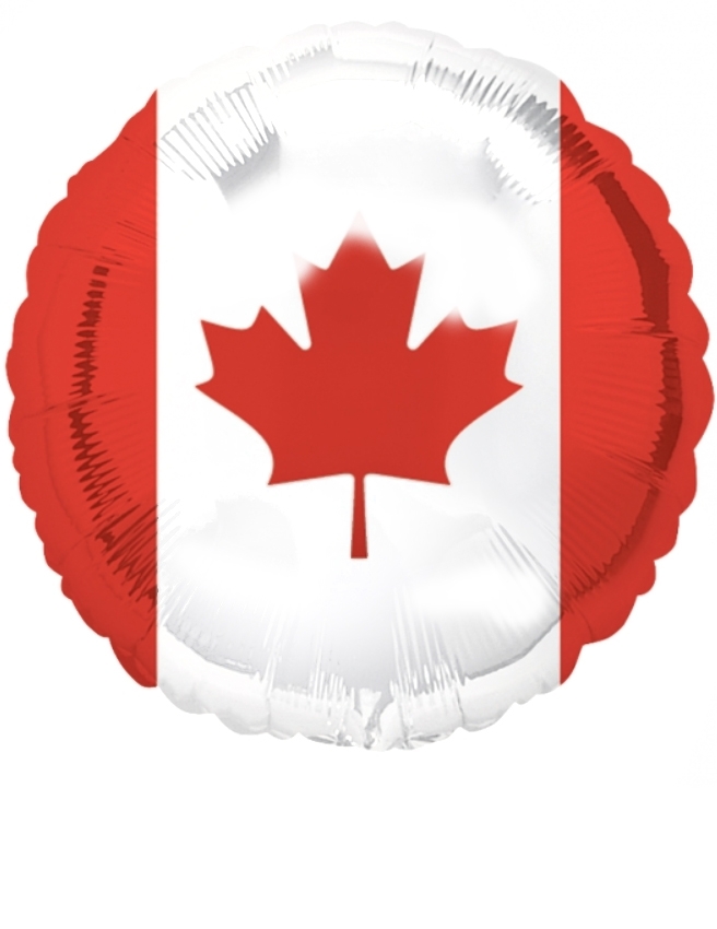 18" Canada Flag balloon